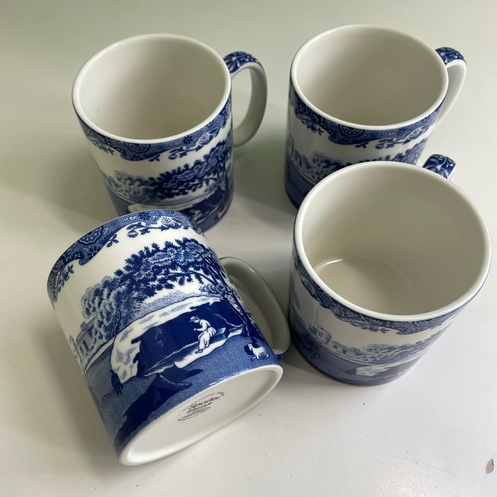 Spode Blue Italian Mugs